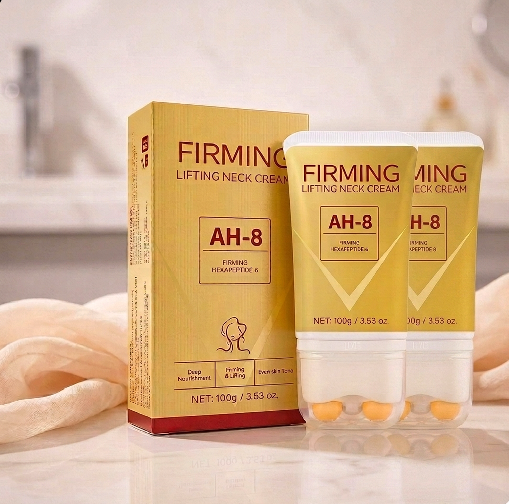 liftéskin neck firming roller cream 2-Pack duo